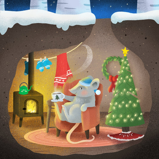 Tea Time in the Burrow - Greeting Card