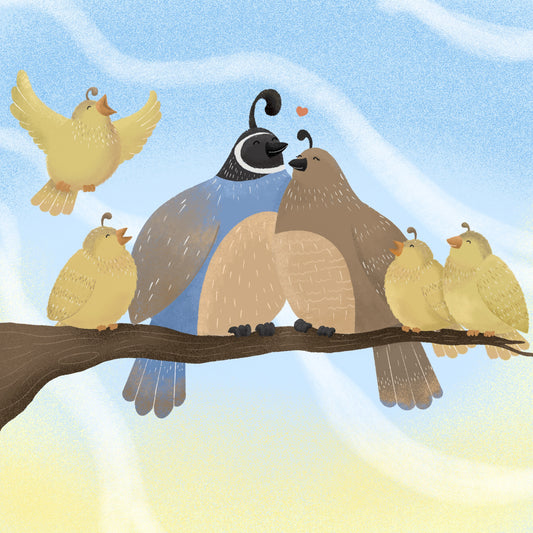 Quail You Need is Love - Greeting Card