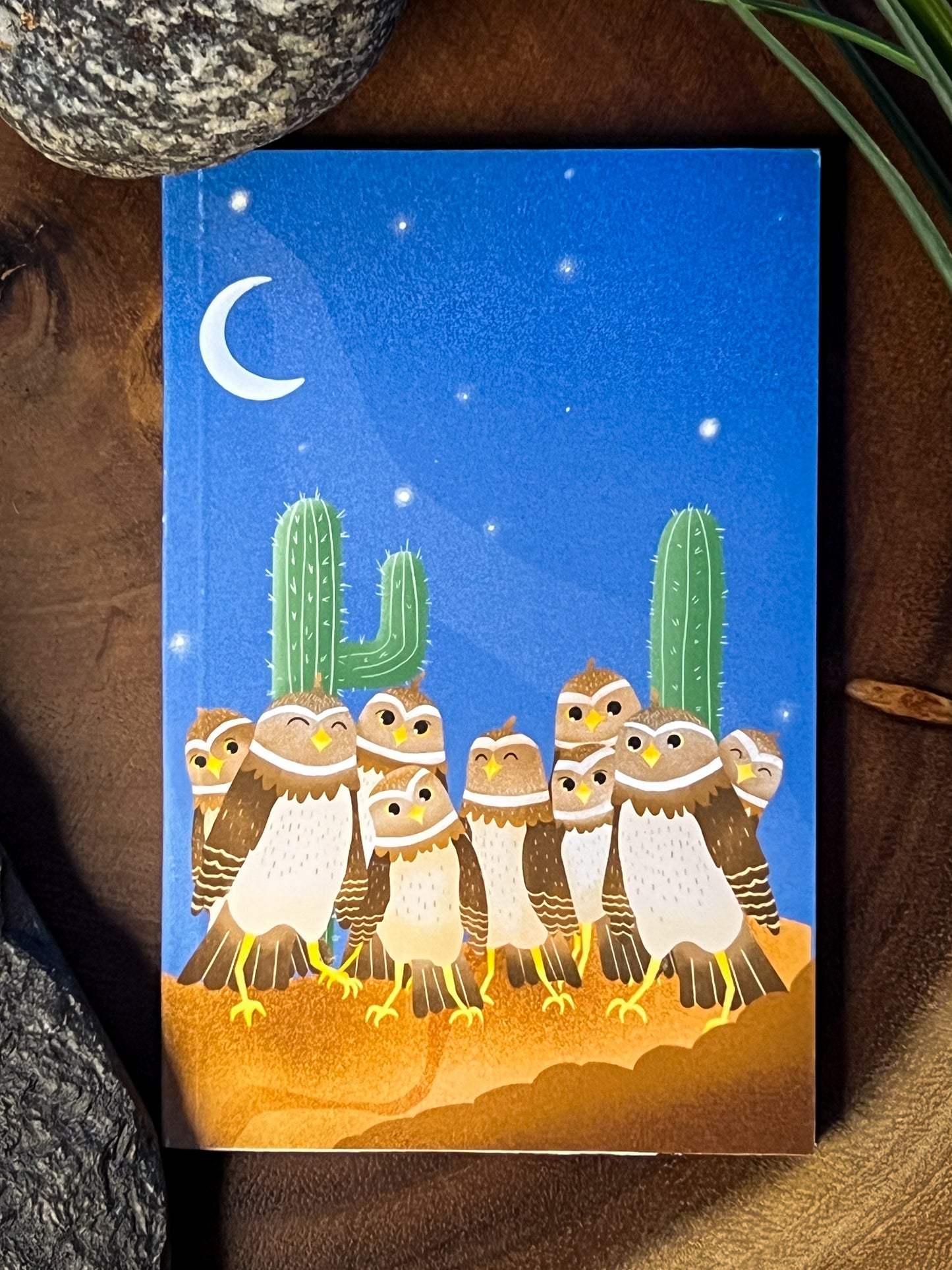 Owls Under the Cactus Moon - Notebook